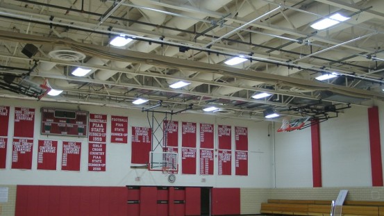Residential Led Light Fixtures Commercial Lighting Company West Middle Highschool Gym