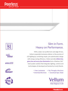 Vellum Peerless LED Lighting Solutions Info Guide
