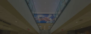 led lighting around flag at the Butler VA in Pittsburgh, PA