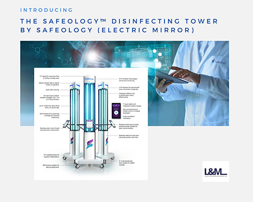 safeology disinfecting light tower ad