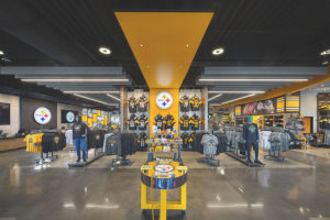 Steelers pro shop at heinz field, interior