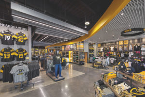 Steelers pro shop at heinz field, interior