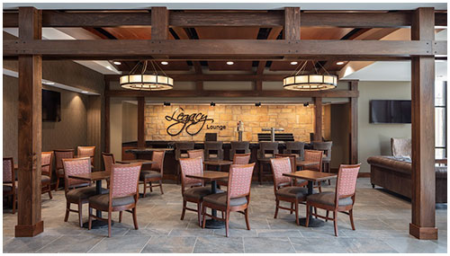 Cacapon Resort of west virginia with new lighting in dining room