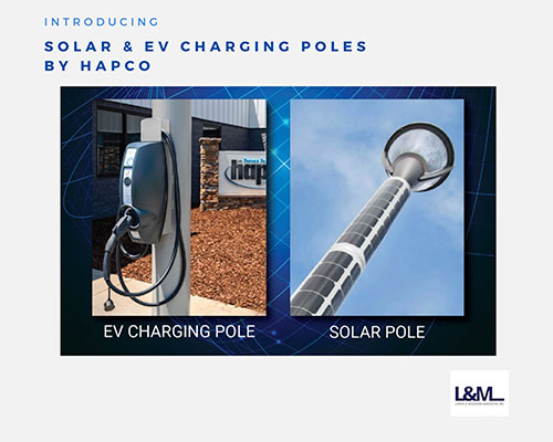 solar charging poles lighting ad