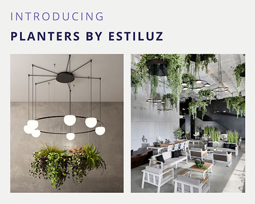 ad for planters light fixtures by estiluz lighting of pennsylvania